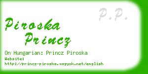 piroska princz business card